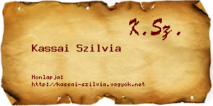 Kassai Szilvia névjegykártya